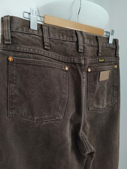 Wrangler Men's Cowboy Cut Slim Fit Jeans Dark Chocolate Size 30x34 100% Cotton - Picture 11 of 15